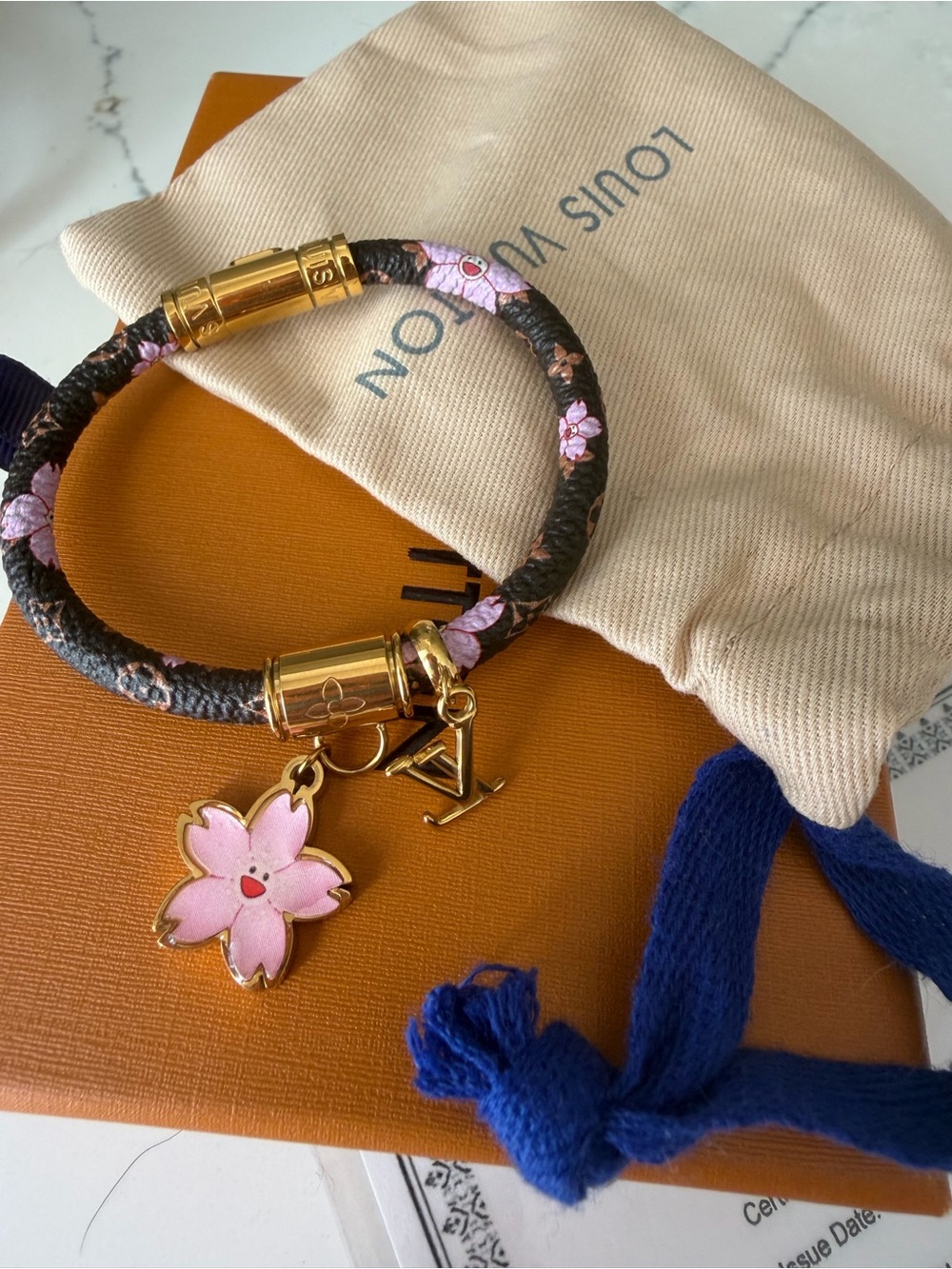 Authentic Louis Vuitton x Takashi Murakami Cherry Blossom bracelet - Picture 2 of 5